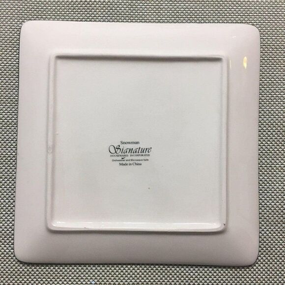 Signature snowmen  decorative  cookie plate - Picture 2 of 3